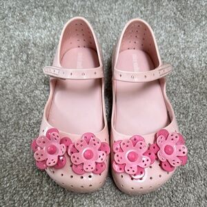 Mini Melissa Pink Flower Kids Shoes